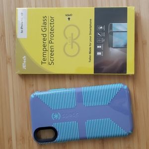 Speck Candyshell case and privacy screen protector(2-pack) for iPhone XR